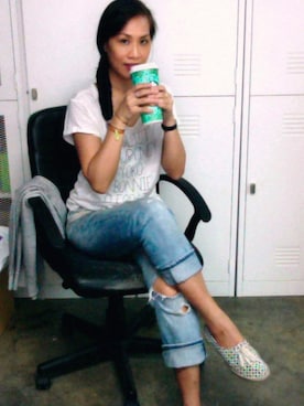 「アイテム（スリッポン、その他）」を使った、WaiChingさん（レディース・165cm）の秋コーディネート