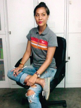 「アイテム（スリッポン、その他）」を使った、WaiChingさん（レディース・165cm）の秋コーディネート