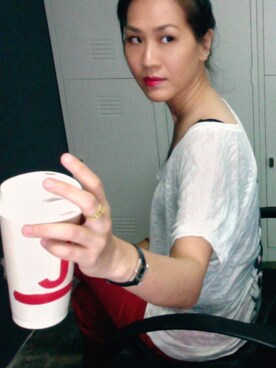 「MANGO（マンゴ）のアイテム（スラックス）」を使った、WaiChingさん（レディース・165cm）の冬コーディネート