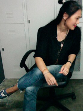 「Rubi（ルビ）のアイテム」を使った、WaiChingさん（レディース・165cm）の冬コーディネート