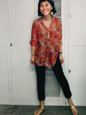 「MANGO（マンゴ）のアイテム（アクセサリー）」を使った、WaiChingさん（レディース・165cm）の冬コーディネート