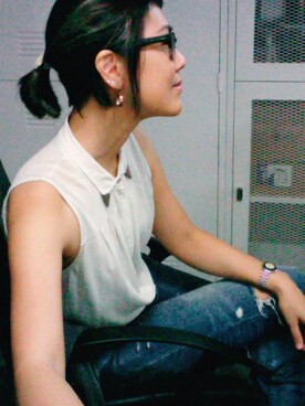 「MANGO（マンゴ）のアイテム（アクセサリー）」を使った、WaiChingさん（レディース・165cm）の冬コーディネート