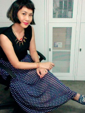 「Rubi（ルビ）のアイテム」を使った、WaiChingさん（レディース・165cm）の冬コーディネート