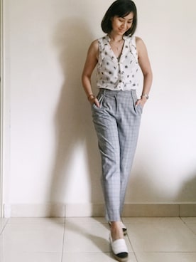 「Pfutze（プフッツェ）のアイテム」を使った、WaiChingさん（レディース・165cm）の冬コーディネート