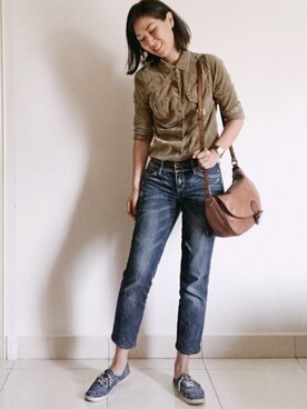 「Rubi（ルビ）のアイテム」を使った、WaiChingさん（レディース・165cm）の冬コーディネート