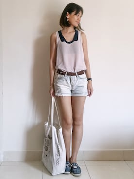 「Rubi（ルビ）のアイテム」を使った、WaiChingさん（レディース・165cm）の冬コーディネート