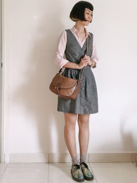 「Pfutze（プフッツェ）のアイテム」を使った、WaiChingさん（レディース・165cm）の春コーディネート