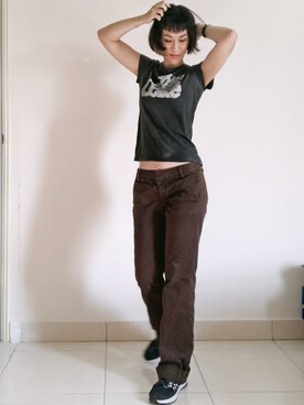 「アイテム（腕時計、パープル系）」を使った、WaiChingさん（レディース・165cm）の春コーディネート