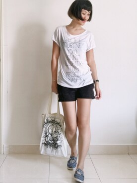 「Rubi（ルビ）のアイテム」を使った、WaiChingさん（レディース・165cm）の春コーディネート