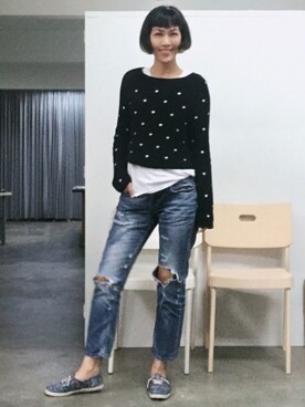 「Rubi（ルビ）のアイテム」を使った、WaiChingさん（レディース・165cm）の春コーディネート