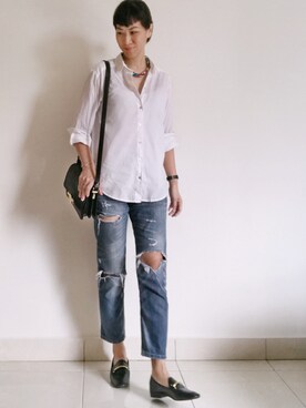 「TOPSHOP（トップショップ）のアイテム（アクセサリー）」を使った、WaiChingさん（レディース・165cm）の春コーディネート