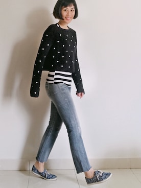 「Rubi（ルビ）のアイテム」を使った、WaiChingさん（レディース・165cm）の春コーディネート