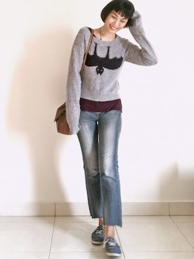 「Rubi（ルビ）のアイテム」を使った、WaiChingさん（レディース・165cm）の春コーディネート