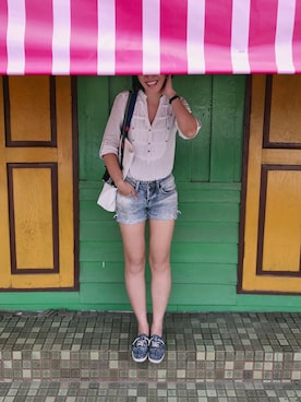 「Rubi（ルビ）のアイテム」を使った、WaiChingさん（レディース・165cm）の春コーディネート