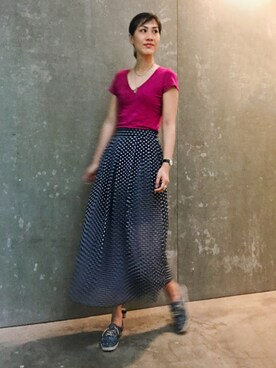 「Rubi（ルビ）のアイテム」を使った、WaiChingさん（レディース・165cm）の春コーディネート