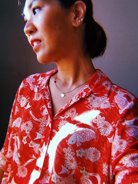 「TOPSHOP（トップショップ）のアイテム（シャツ/ブラウス）」を使った、WaiChingさん（レディース・165cm）の夏コーディネート