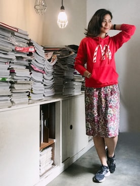 「アイテム（腕時計、パープル系）」を使った、WaiChingさん（レディース・165cm）の秋コーディネート