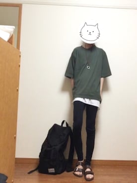 「アイテム（ネックレス、ブラウン系）」を使った、むたさん（メンズ・167cm）の夏コーディネート