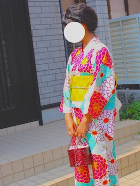 「Honeys（ハニーズ）のアイテム（水着/着物・浴衣）」を使った、𓆉n o c o𓆉さん（レディース・160cm）の夏コーディネート