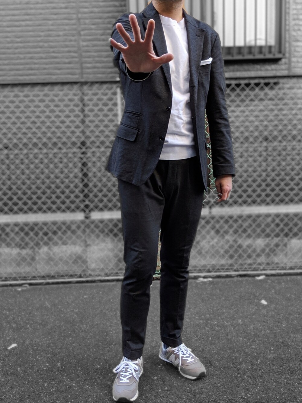 NEW BALANCEのアイテムを使った「セットアップスーツ」の人気