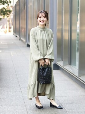 「MARLON FIRENZE（マーロンフィレンツェ）のアイテム」を使った、fukaさん（レディース・152cm）の春コーディネート