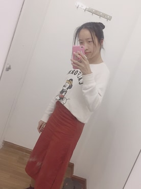 「UNIQLO（ユニクロ）のアイテム（パーカー、ベージュ系）」を使った、你的名字很好听呀_さん（レディース・155cm）の冬コーディネート