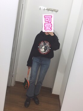 「cache cache（カシュ カシュ）のアイテム（パーカー）」を使った、你的名字很好听呀_さん（レディース・155cm）の冬コーディネート