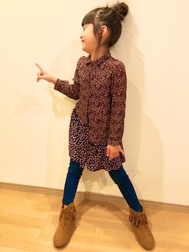 「あずきいろまつり2019」｜ぽろんさん（キッズ・123cm）の秋コーディネート