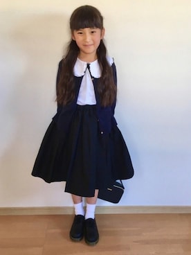「アイテム（ドレスシューズ）」を使った、ぽろんさん（キッズ・127cm）の冬コーディネート