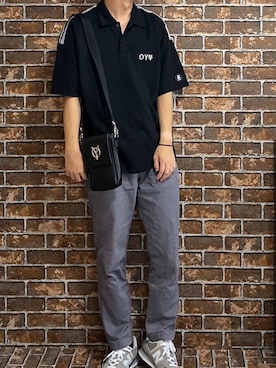 「AEON STYLE（イオンスタイル）のアイテム（パンツ）」を使った、やんやんさん（メンズ・167cm）の夏コーディネート