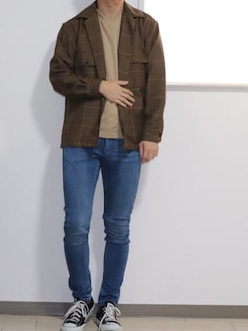 「秋色コーデ」｜「アイテム（ジャケット/アウター）」を使った、やんやんさん（メンズ・167cm）の秋コーディネート