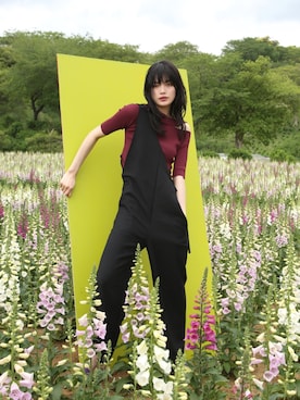 「UN3D.（アンスリード）のアイテム（サロペット/オーバーオール）」を使った、UN3D．さん（レディース・160cm）の夏コーディネート