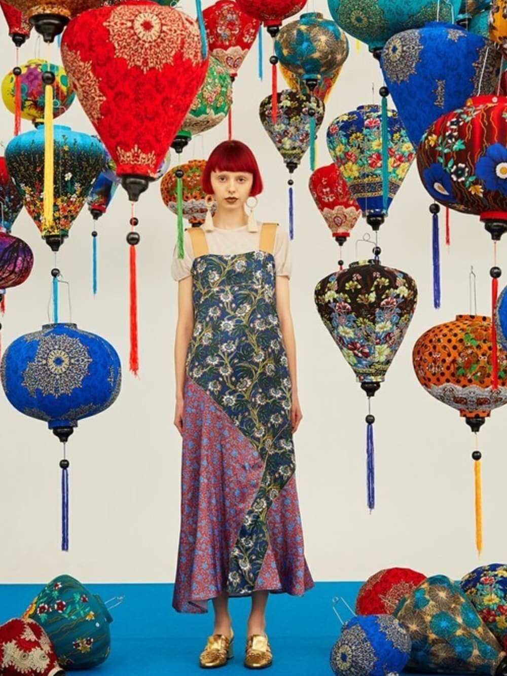 UN3D.（アンスリード）の「ミックスフラワーキャミワンピース  