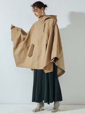 フードケープコートを使った人気ファッションコーディネート - WEAR