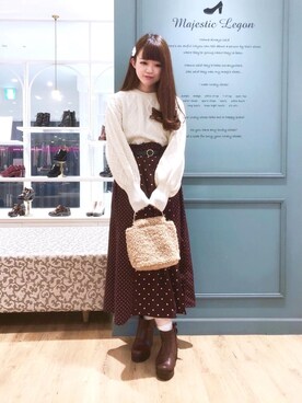 切替ドットスカートを使ったショップスタッフのレディース人気ファッションコーディネート Wear 切替ドットスカートを使ったショップスタッフのレディース人気ファッションコーディネート Wear