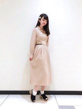 Majestic Legon マジェスティックレゴンのシャツワンピース 長袖 コーディネート Zozotown
