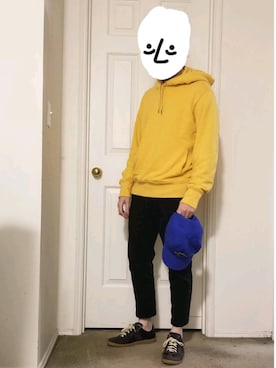「Yeezy（イージー）のアイテム（キャップ）」を使った、Shipさん（メンズ・168cm）の冬コーディネート