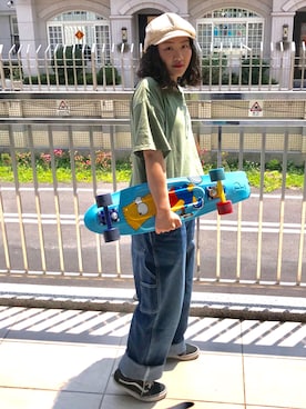 「school」｜「アイテム（雑貨/ホビー）」を使った、ET_ʕ•ᴥ•ʔさん（レディース・157cm）の秋コーディネート