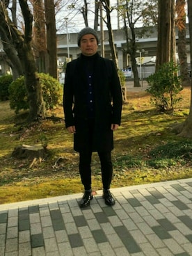 「JOHN SMEDLEY（ジョンスメドレー）のアイテム（カーディガン/ボレロ）」を使った、mrbassmanさん（メンズ・168cm）の冬コーディネート