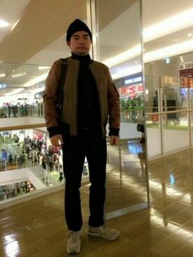 「JOHN SMEDLEY（ジョンスメドレー）のアイテム（カーディガン/ボレロ）」を使った、mrbassmanさん（メンズ・168cm）の冬コーディネート