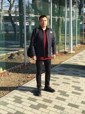 「G-STAR RAW（ジースターロゥ）のアイテム（ブルゾン）」を使った、mrbassmanさん（メンズ・168cm）の冬コーディネート