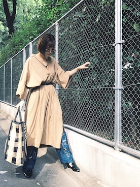 「JOURNAL STANDARD LUXE（ジャーナルスタンダード　ラックス）のアイテム（ワンピース/ドレス）」を使った、saoさん（レディース・162cm）の夏コーディネート