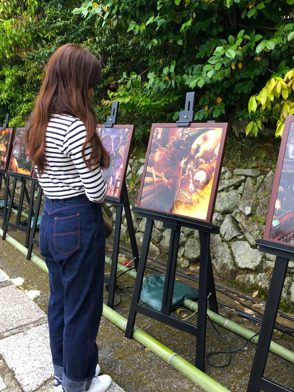 「デニム、ボーダー」｜「ANATOMICAのアイテム（デニムパンツ、ブルー系）」を使った、yukiさん（レディース・163cm）の冬コーディネートの1枚目の写真
