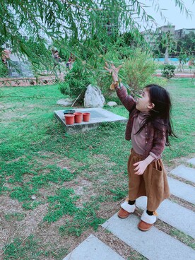 「ZARA KIDSのアイテム（その他アウター）」を使った、Iris.Cさん（キッズ・100cm）の冬コーディネート