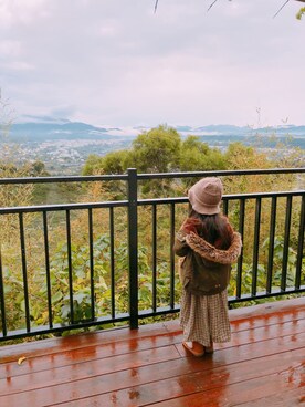 「ZARA KIDSのアイテム（その他アウター）」を使った、Iris.Cさん（キッズ・110cm）の冬コーディネート