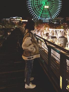 「RCWB（アールシーダブリュービー）のアイテム（パンツ）」を使った、KANONさん（レディース・159cm）の秋コーディネート