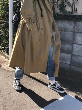 「学校」｜「アイテム（ジャケット/アウター）」を使った、あさん（レディース・161cm）の秋コーディネート