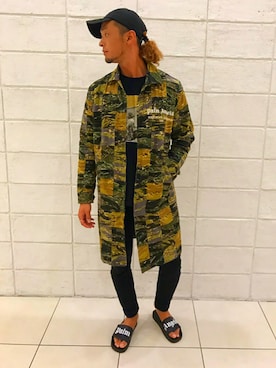 「SOLIDO（ソリード）のアイテム（スラックス）」を使った、HIROKIさん（メンズ・178cm）の春コーディネート