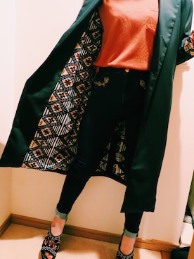 「テーラードコート」｜「アイテム（サンダル）」を使った、yurikaさん（レディース・158cm）の春コーディネート