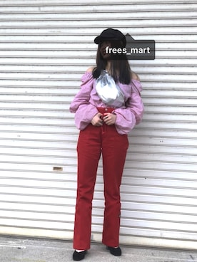 「jouetie（ジュエティ）のアイテム（パンツ、レッド系）」を使った、aさん（レディース）の春コーディネート